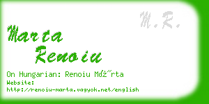 marta renoiu business card
